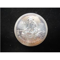 1 OZ. FINE SILVER ROUND 1984 ENGELHARD AMERICAN
