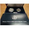 Image 1 : 1991-95 WWII 2 COIN PROOF SET