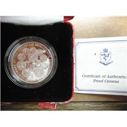 1991 ISLE OF MAN PROOF SILVER 1 CROWN