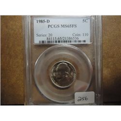 1985-D JEFFERSON NICKEL PCGS MS65 FS