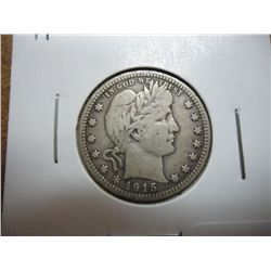 1915 BARBER QUARTER (VERY GOOD+)