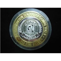 CASINO $10 SILVER TOKEN (UNC) GOLDEN NUGGET