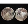Image 1 : 2006 & 2008 COOK ISLANDS $1 FREEDOM TOWER