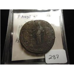 141 A.D.  FAUSTINA SENIOR ANCIENT COIN "STRUCK