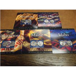 5 ASSORTED US MINT 50 STATE QUARTER P & D UNC SETS