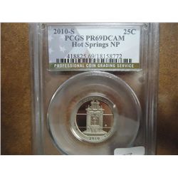 2010-S HOT SPRINGS QUARTER PCGS PR69 DCAM