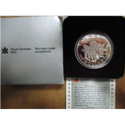 1994 CANADA RCMP DOGSLED SILVER $ PF .7487 OZ. ASW