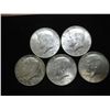 Image 1 : 5 ASSORTED 40% SILVER KENNEDY HALF DOLLARS