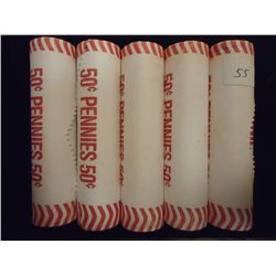 5 ROLLS 2009-D LINCOLN FORMATIVE YEARS CENTS UNC