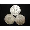Image 1 : 1943,44-S & 46 WALKING LIBERTY HALF DOLLARS