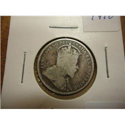 1910 CANADA SILVER 25 CENTS