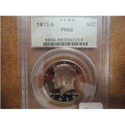 1972-S KENNEDY HALF DOLLAR PCGS PR68