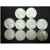 Image 1 : 10 ASSORTED 35% SILVER JEFFERSON WAR NICKELS
