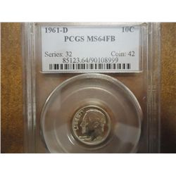1961-D SILVER ROOSEVELT DIME PCGS MS64FB