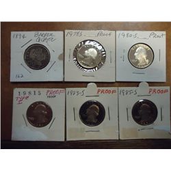 LOT OF 6 QUARTERS SEE DESCRIPTION