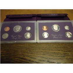 1985 & 1986 US PROOF SETS (WITH BOXES)