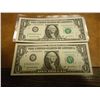 Image 1 : 2-2003-A $1 FRN'S LOW CONSECUTIVE SERIAL 'S (UNC)
