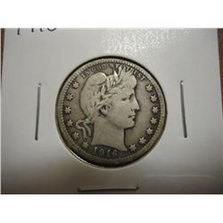 1916-D BARBER QUARTER VERY GOOD