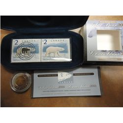 2000 CANADA POLAR BEAR STAMP AND COIN SET