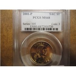 2001-P SACAGAWEA DOLLAR PCGS MS68