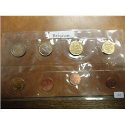1999 & 2000 BELGIUM EURO SET (UNC) 8 COINS