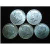 Image 1 : 5 ASSORTED 40% SILVER KENNEDY HALF DOLLARS