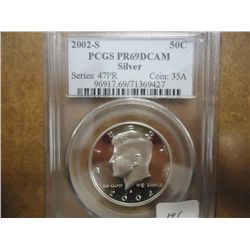 2002-S SILVER KENNEDY HALF DOLLAR PCGS PR69 DCAM
