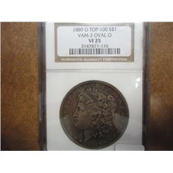 1889-O TOP 100 VAM-2 OVAL O MORGAN SILVER DOLLAR