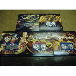 5 ASSORTED US MINT 50 STATE QUARTER P & D UNC SETS