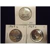 Image 1 : 1966,68-D & 69-D 40% SILVER KENNEDY HALF DOLLARS