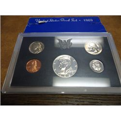 1969 US PROOF SET WITH BOX, 40% SILVER HALF