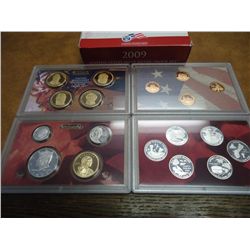 2009 US SILVER PROOF SET (WITH BOX) 18 PIECES