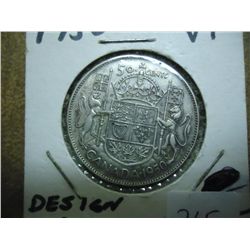 1950 CANADA SILVER 50 CENTS