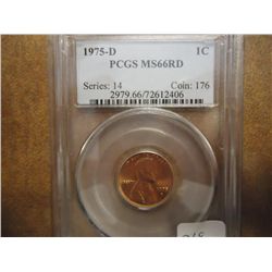 1975-D LINCOLN CENT PCGS MS66RD