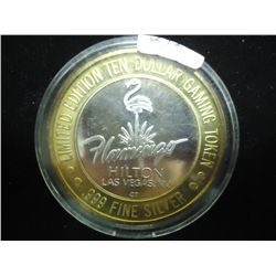 CASINO $10 SILVER TOKEN (UNC) FLAMINGO HILTON