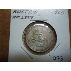 1960 AUSTRIA SILVER 5 SHILLING