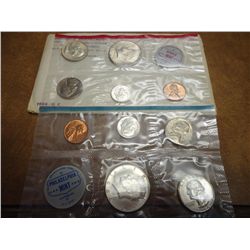 1964 SILVER US MINT SET (UNC) P/D (WITH ENVELOPE)