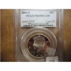 2004-S KENNEDY HALF DOLLAR PCGS PR69 DCAM