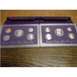 1989 & 1992 US PROOF SETS (WITH BOXES)