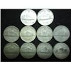 Image 2 : 10 ASSORTED 35% SILVER JEFFERSON WAR NICKELS