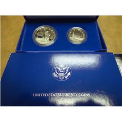 1986 STATUE OF LIBERTY HALF DOLLAR 2 COIN PF SET