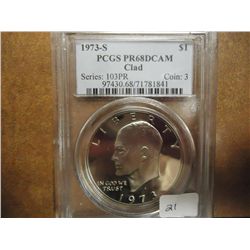 1973-S IKE DOLLAR PCGS PR68 DCAM