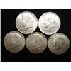 Image 1 : 5 ASSORTED 40% SILVER  KENNEDY HALF DOLLARS