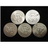 Image 2 : 5 ASSORTED 40% SILVER  KENNEDY HALF DOLLARS