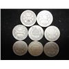 Image 2 : 8 ASSORTED 1850'S SEATED LIBERTY DIMES