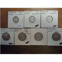 LOT OF $1.30 FACE VALUE CANADIAN COINAGE
