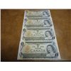 Image 1 : 4-1973 CANADA $1 BILLS CRISP UNC SERIAL # PREFIXES