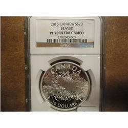 2013 CANADA SILVER $20 NGC PF70 ULTRA CAMEO
