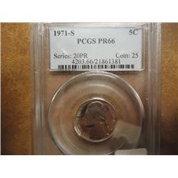 1971-S JEFFERSON NICKEL PCGS PR66