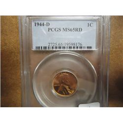 1944-D LINCOLN CENT PCGS MS65RD